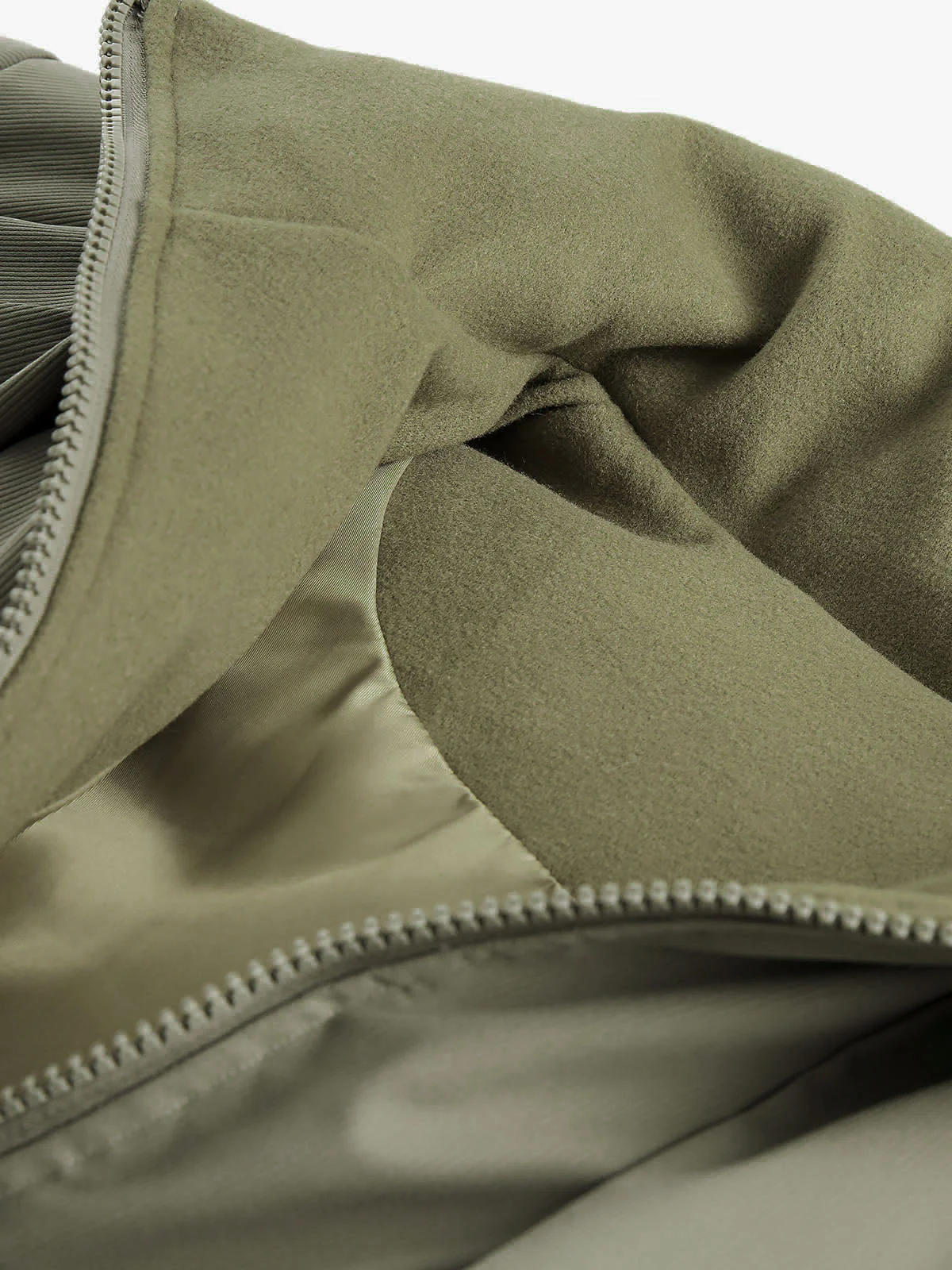 Vintage Oversized Pleated Stand Collar Jacket - Image 14