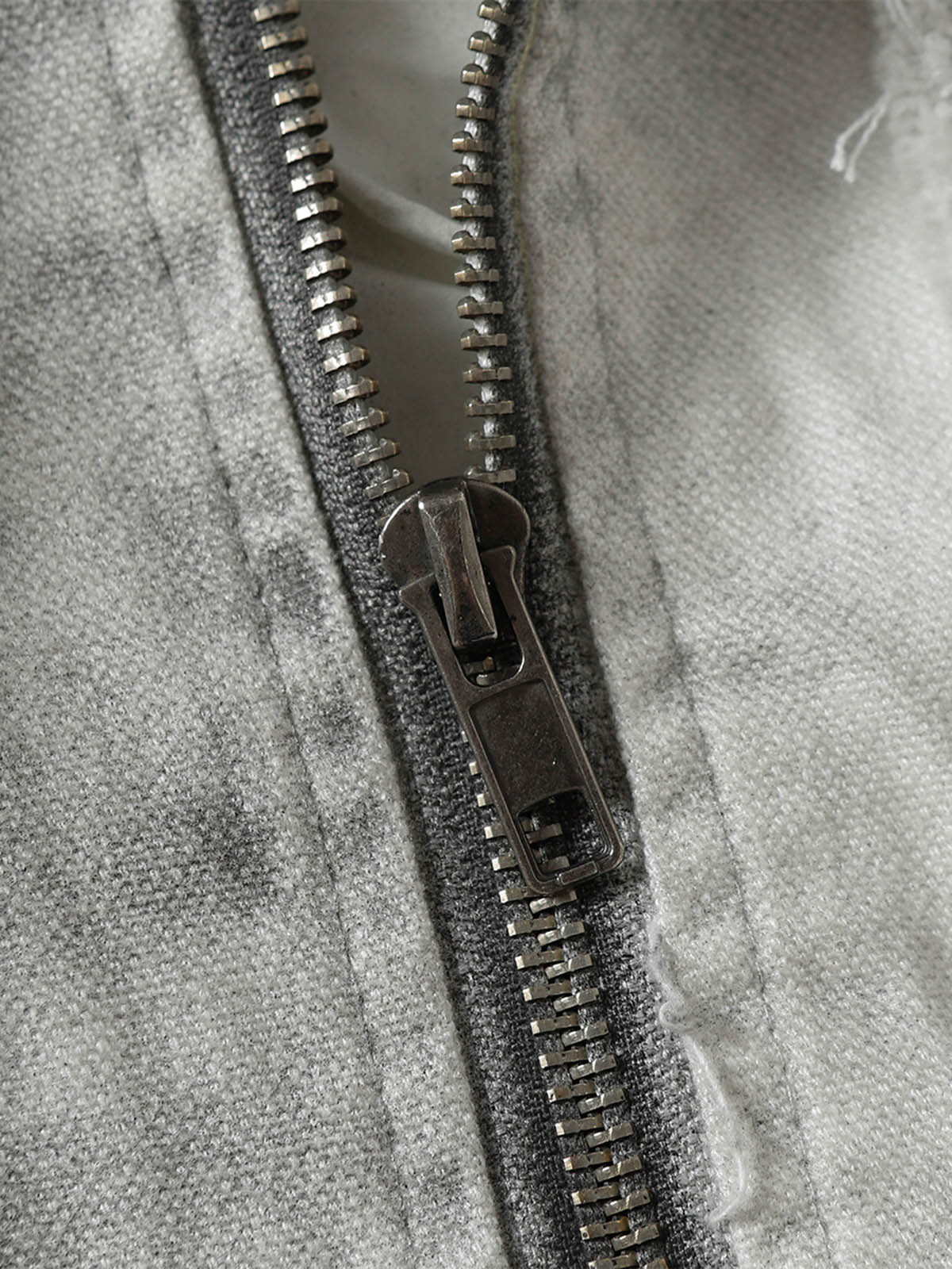 Thesupermade Washed Distressed Fur Hooded Jacket - Image 12