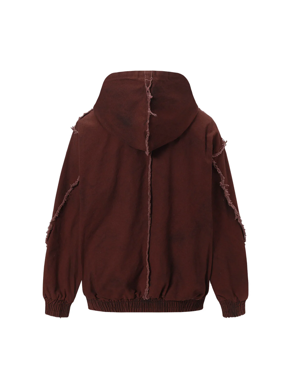 Thesupermade Washed Distressed Fur Hooded Jacket - Image 7