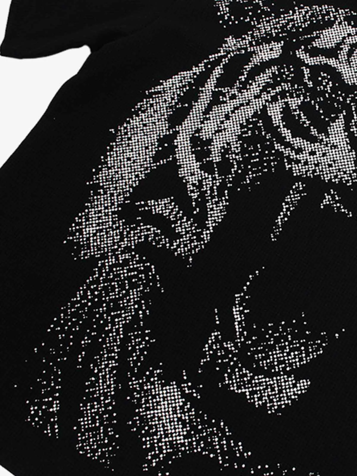 Tiger Graphic Star Sleeve T-Shirt - Image 3