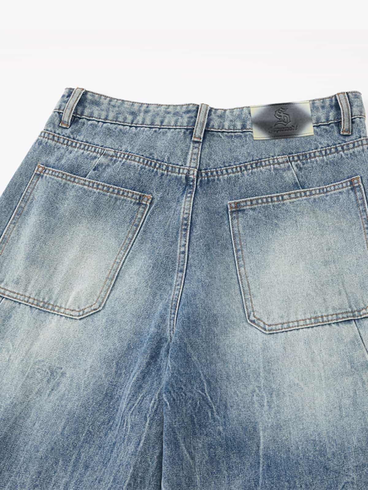Vintage Cargo Pocket Washed Barrel Jeans - Image 4