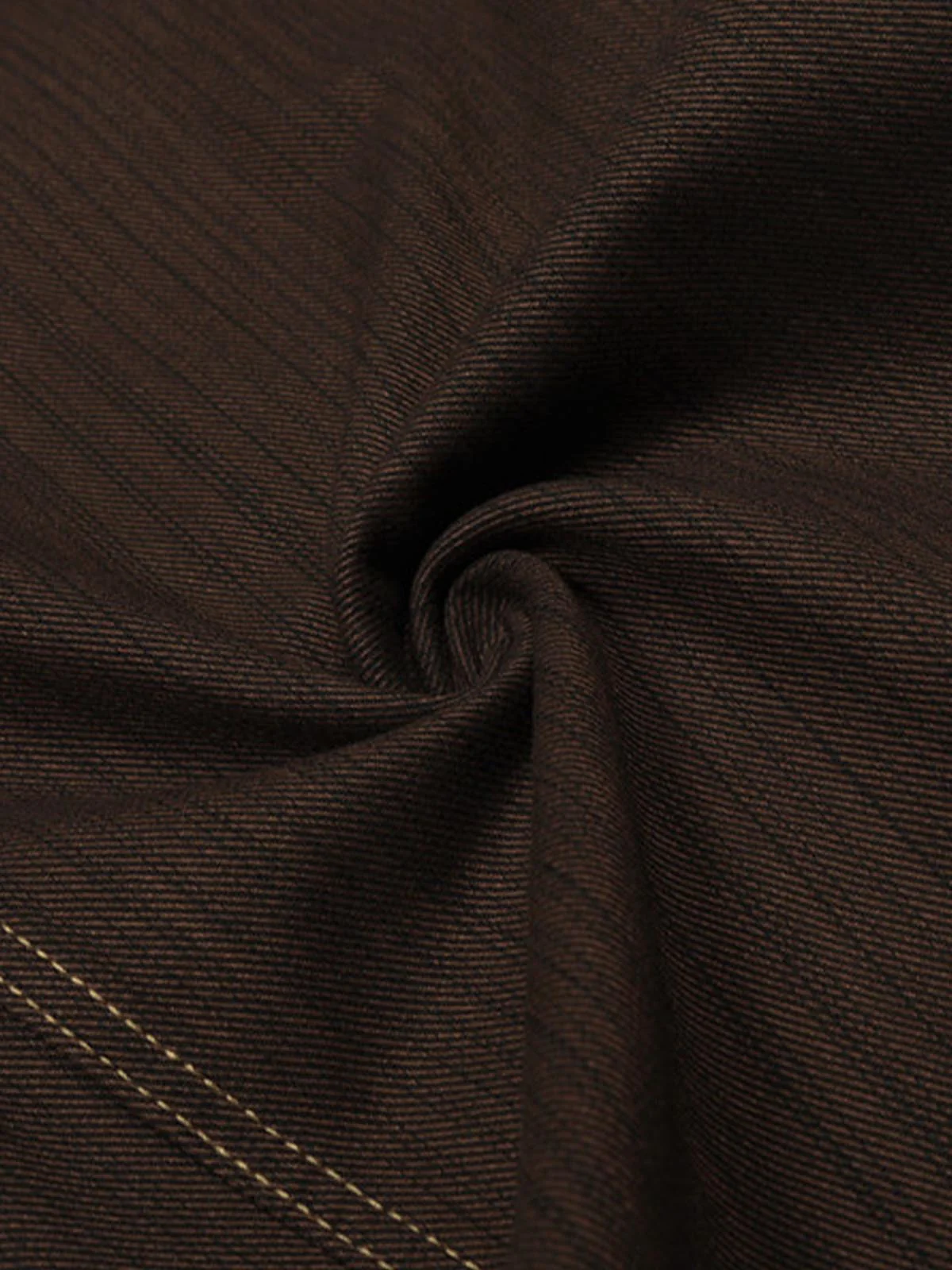 Vintage Contrast Thread Barrel Pants - Image 12