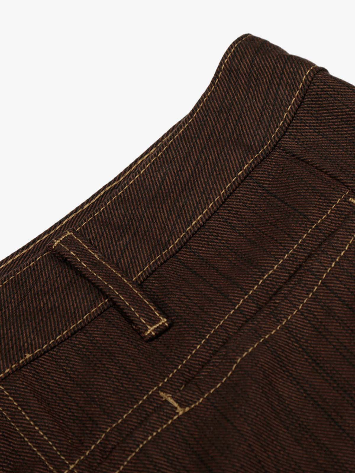 Vintage Contrast Thread Barrel Pants - Image 13