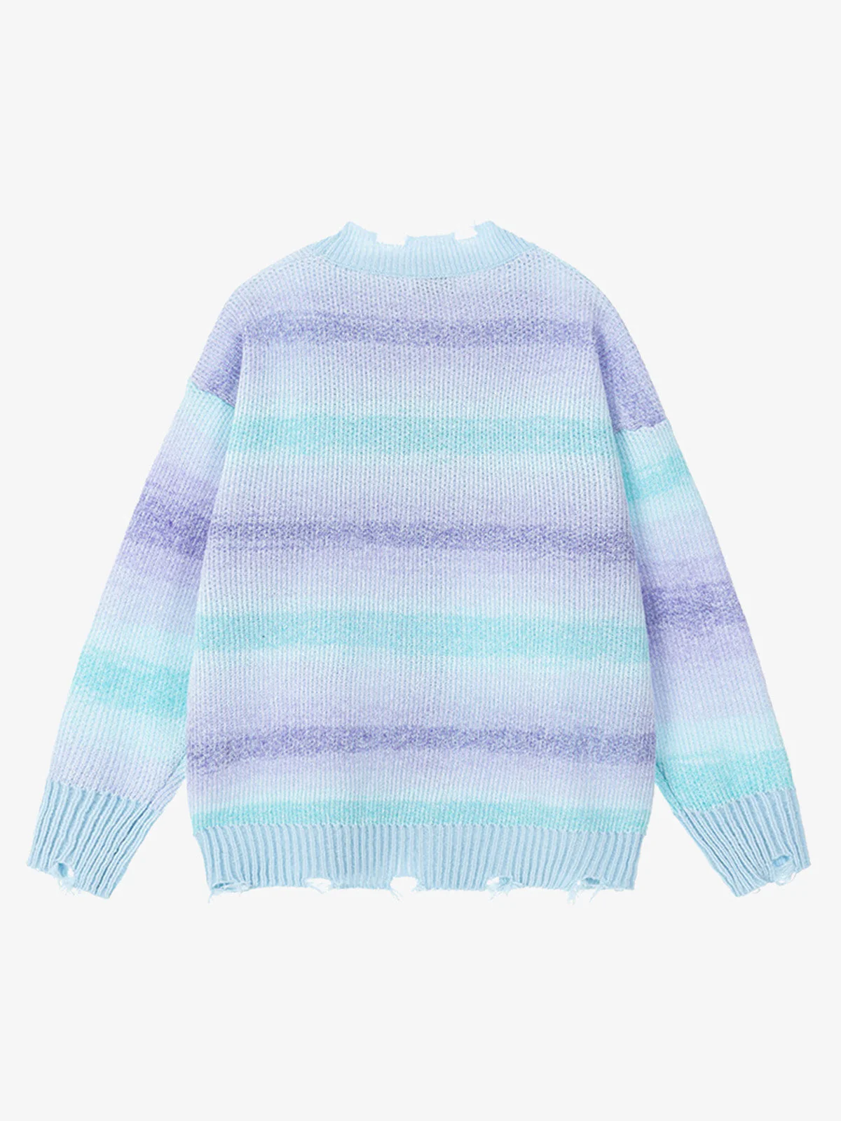 Vintage Gradient Butterfly Distressed Cardigan Sweater - Image 8