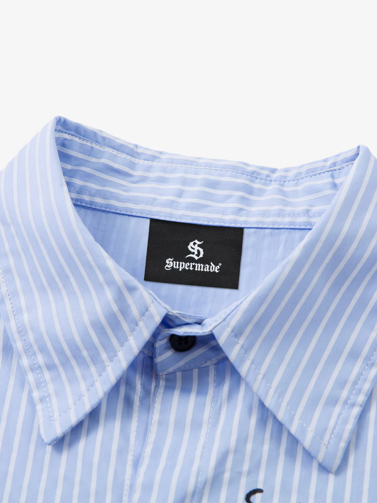 Vintage Illustration Striped Faux Two-Piece Shirt - Image 7