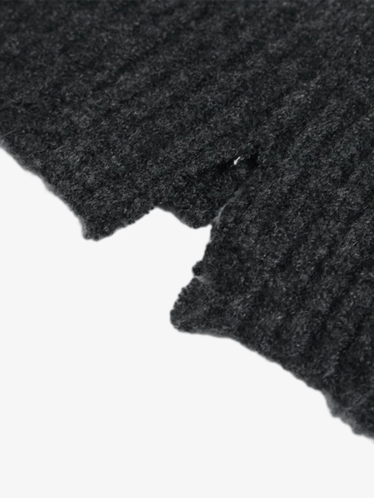 Vintage Knitted Distressed Raw Hem Half Zip Pullover Sweater - Image 12