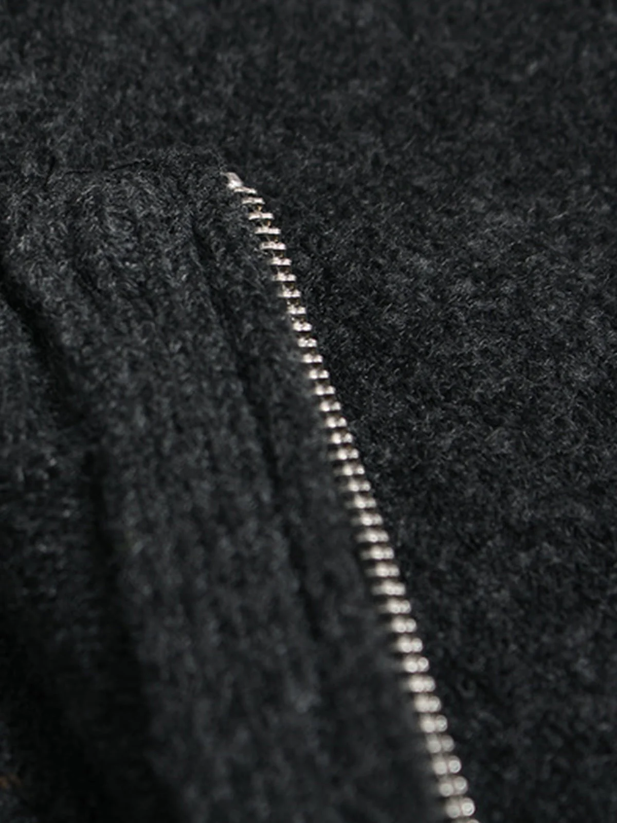 Vintage Knitted Distressed Raw Hem Half Zip Pullover Sweater - Image 7