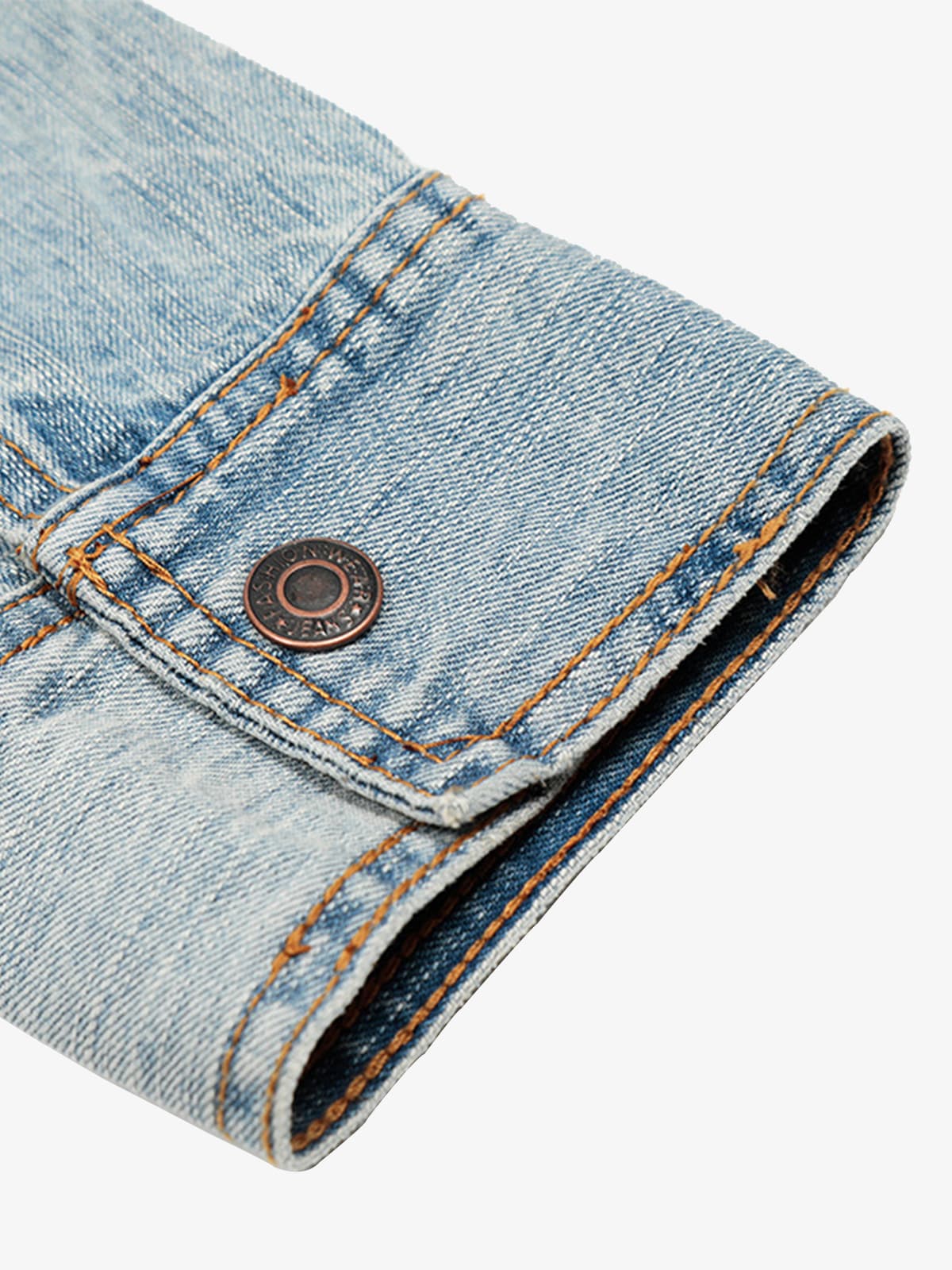 Vintage Light Wash Workwear Denim Jacket - Image 9