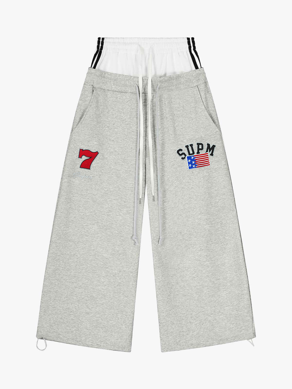 Vintage Paratrooper Layered Look Sweatpants - Image 6