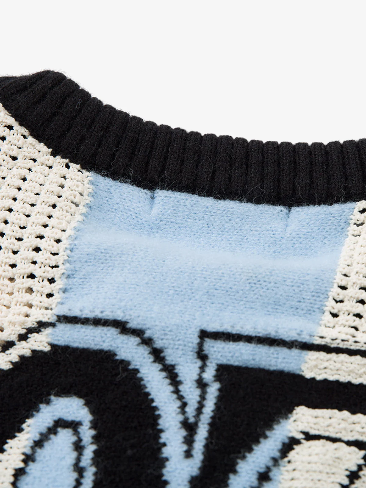 Vintage Sporty Crochet Hollow-knit Cropped Sweater - Image 10
