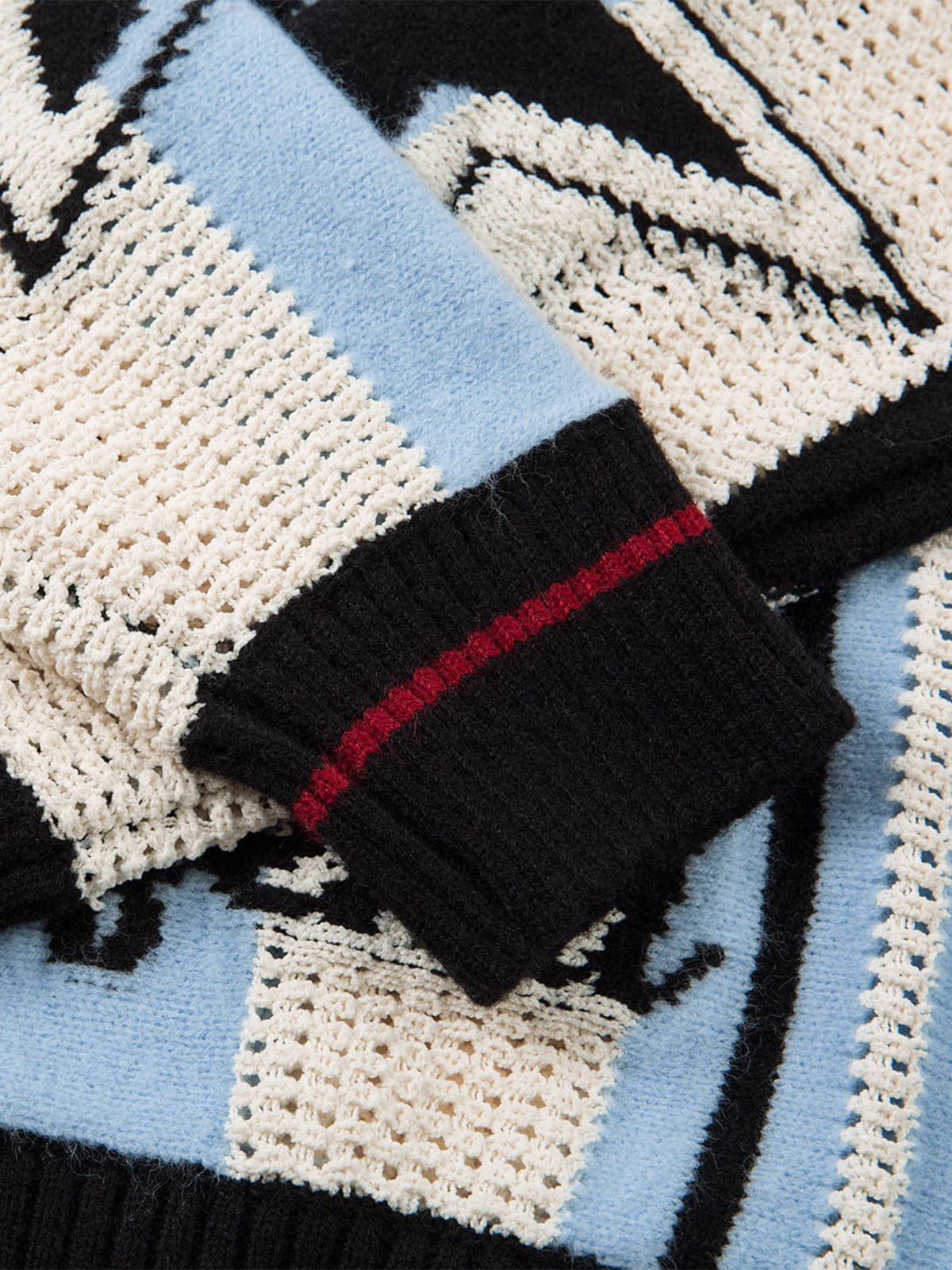 Vintage Sporty Crochet Hollow-knit Cropped Sweater - Image 12