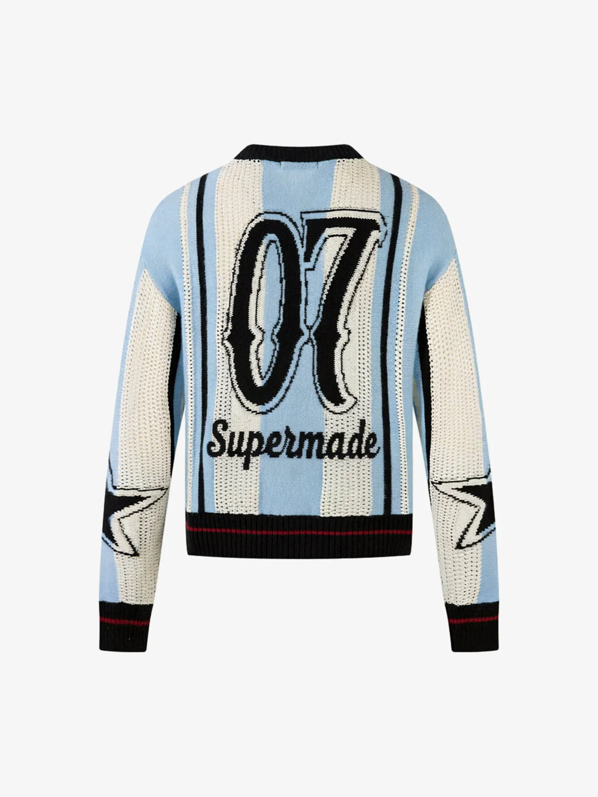 Vintage Sporty Crochet Hollow-knit Cropped Sweater - Image 6