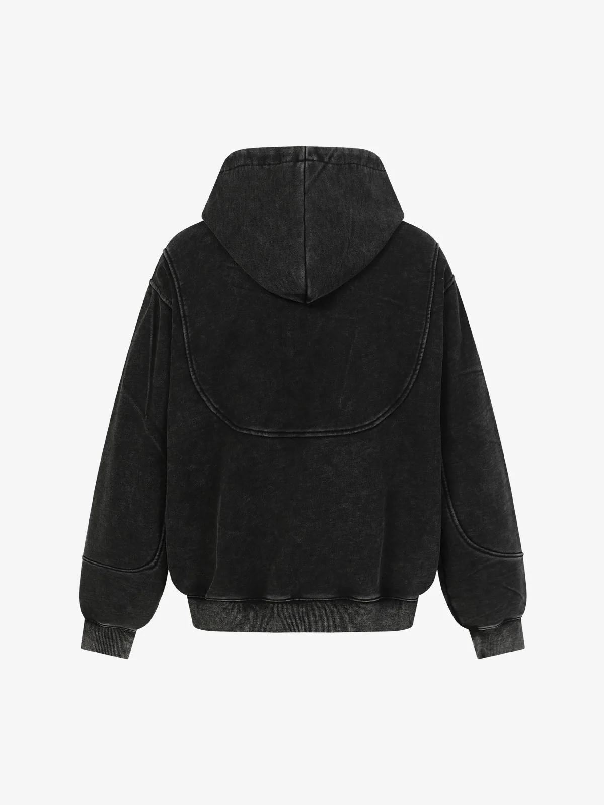 Vintage Utility Distressed Washed Zip-Up Hoodie - Image 7