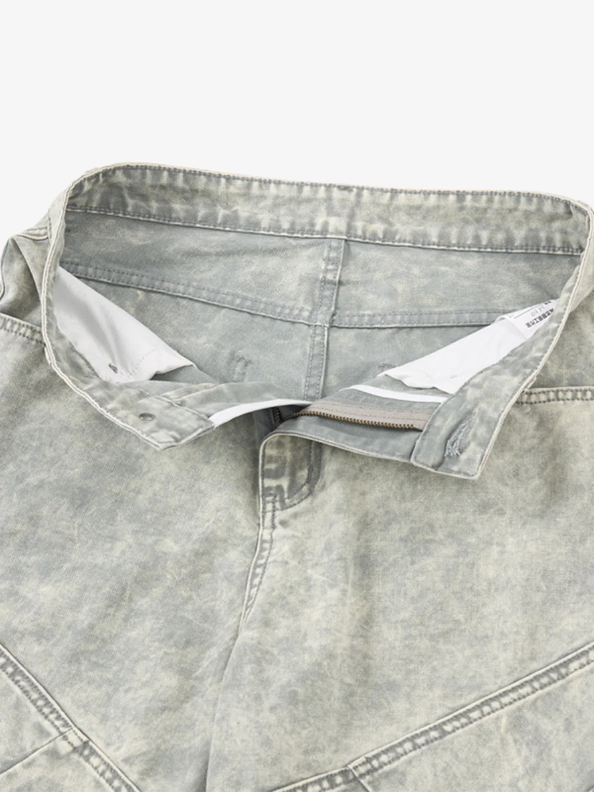 Vintage Washed Multi-Pocket Barrel Jeans - Image 13