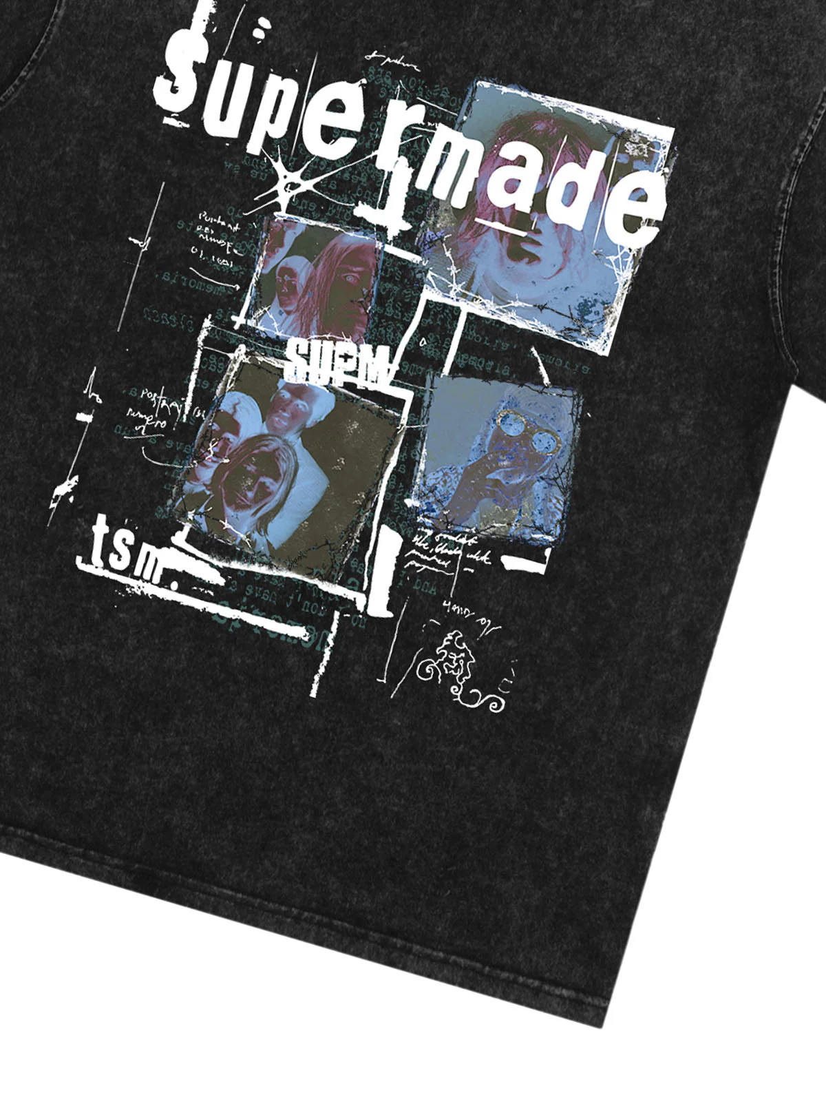 Washed Vintage Collage Graphic T-Shirt - Image 13