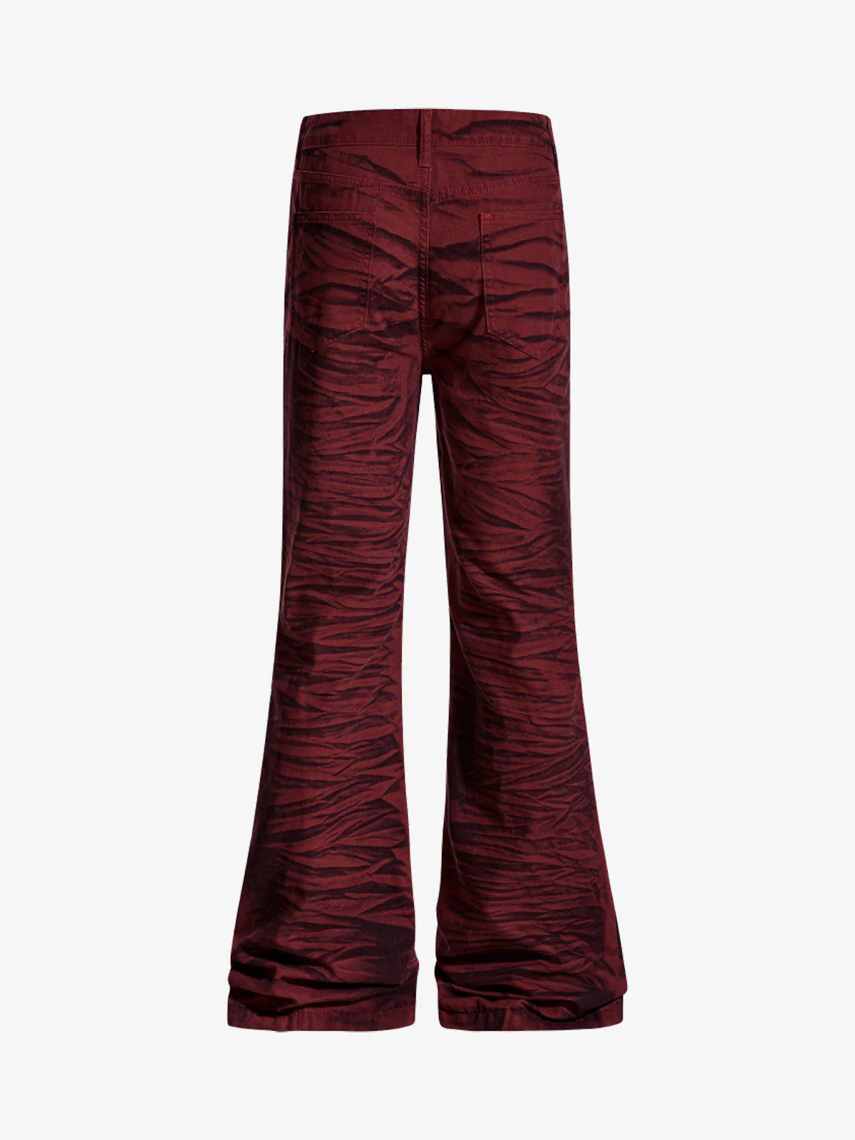 Wasteland Lava Wash Flared Wrinkled Texture Pants - Image 3