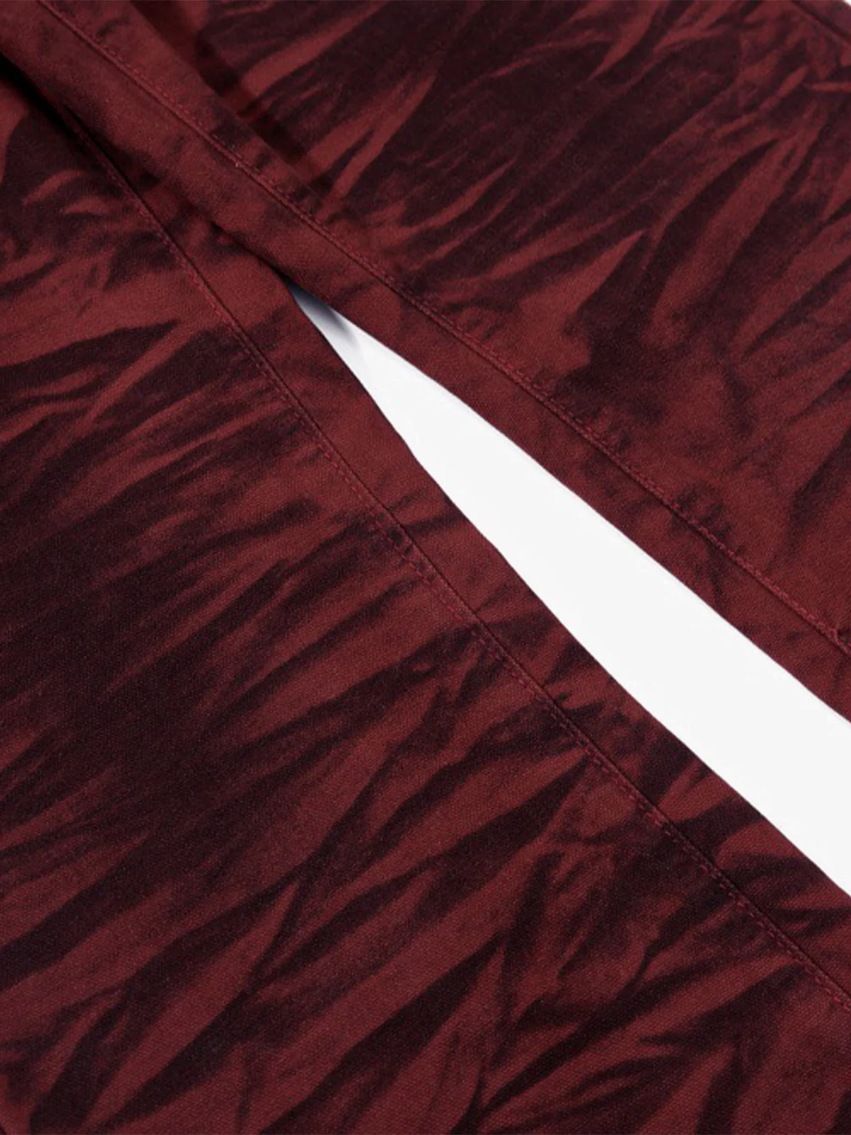 Wasteland Lava Wash Flared Wrinkled Texture Pants - Image 6