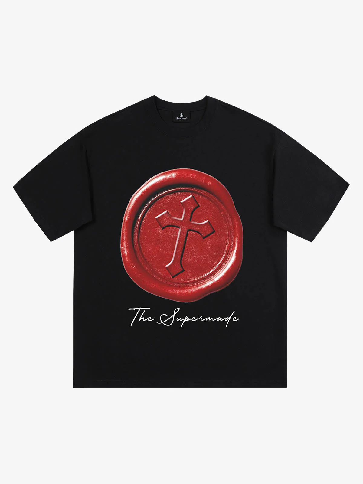 Wax Seal Cross Graphic T-Shirt - Image 3