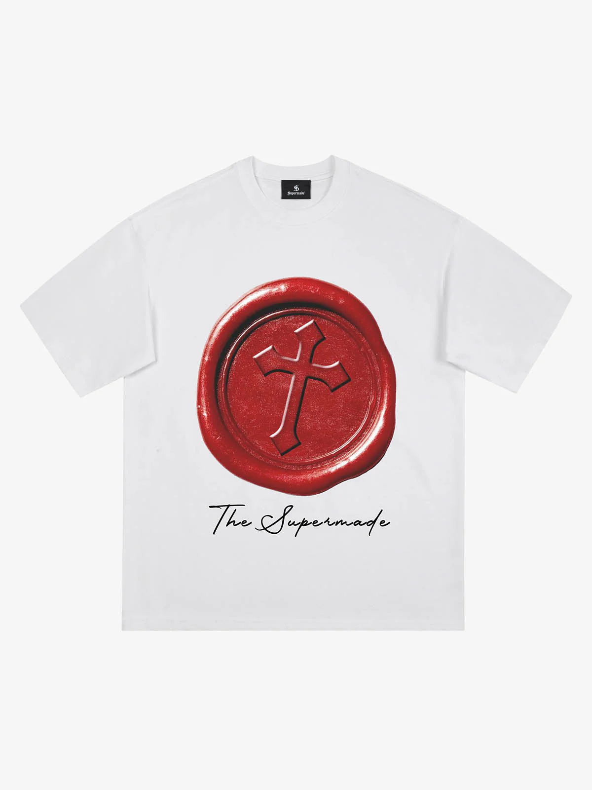 Wax Seal Cross Graphic T-Shirt - Image 4
